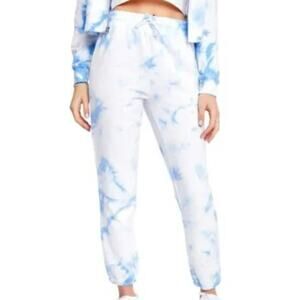 NWT Sundown by Splendid Playa Tie Dye Joggers in Forget Me Not XL/Extra Large